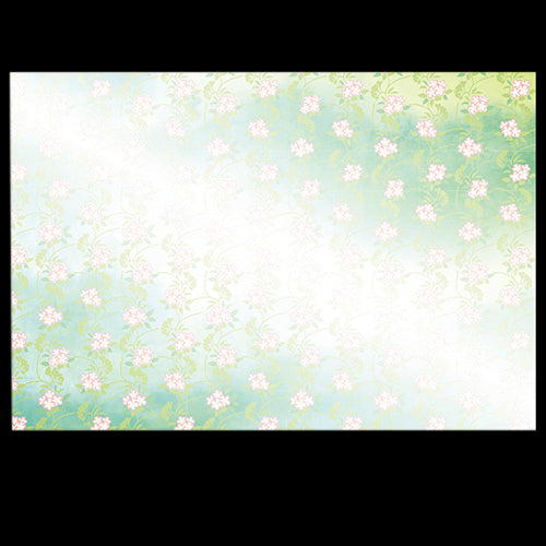 201-10265 38cm上質紙マット グリーン小花