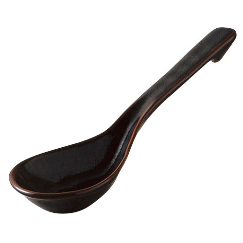 516-00824 柚子黒天目 砂目型レンゲ