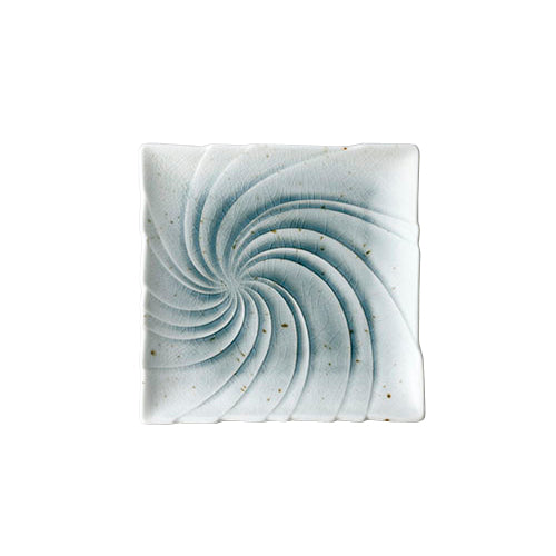 519-00004 うず型正角皿 湖畔