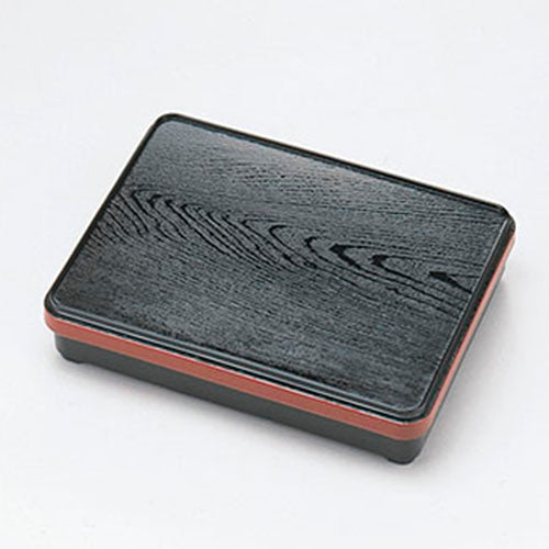 9.5寸東洞院弁当<仕切固定>黒渕朱