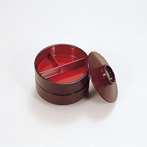 320-26261 白梅弁当 タメ内朱 2段<仕切付>