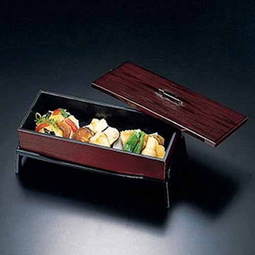 320-29421 小倉弁当 タメ1段<仕切なし、台付>