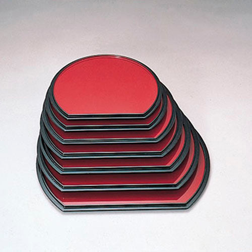 耐熱両面半月盆 表:黒天朱・ノンスリップ 裏:朱天黒