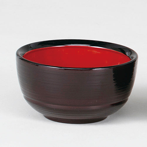 新五平鉢 タメ内朱