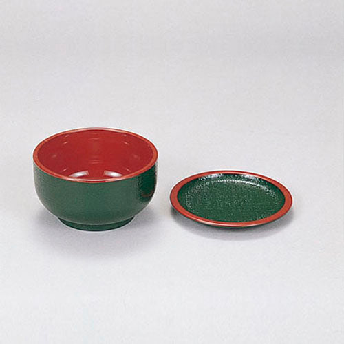 布目そば汁入 グリーン内朱