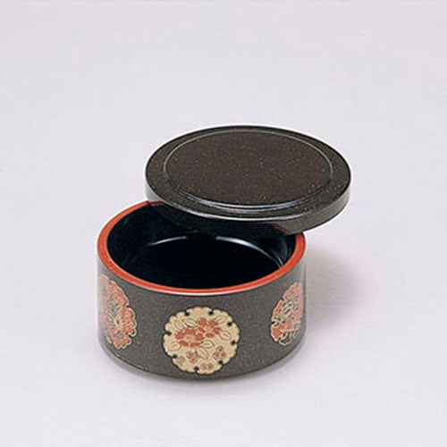 400-16051 ミニちらし花丸内黒 蓋 パール