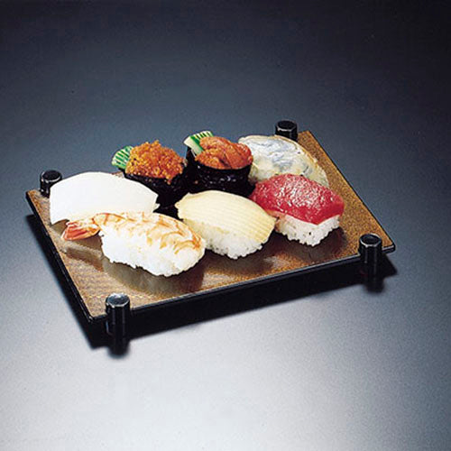 435-11211 古郷皿<表>黒・朱<裏>金パール