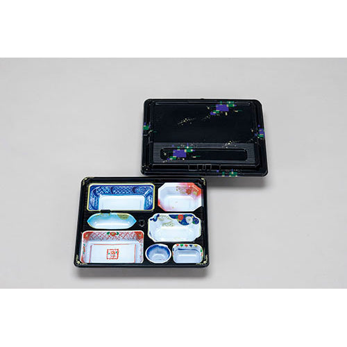 101-10043 弁当容器 T-205会席膳セット 蓋三彩<200個セット>