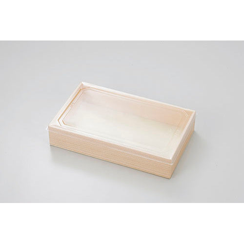 127-10019 秋田杉1.5合透明蓋セット<300セット入>