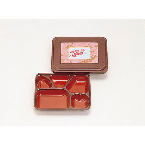 115-10012 弁当容器 二色副食 <身>タメ内朱<蓋>タメラン