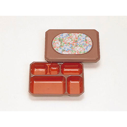115-10013 弁当容器 二色副食 <身>タメ内朱<蓋>タメあじさい