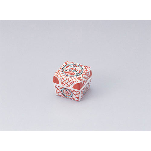 610-31040 角赤絵蓋付珍味