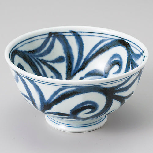 719-10013 藍唐草面取4.5茶漬