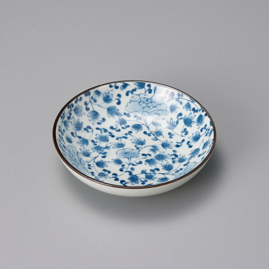 077-112　花唐草深3寸皿