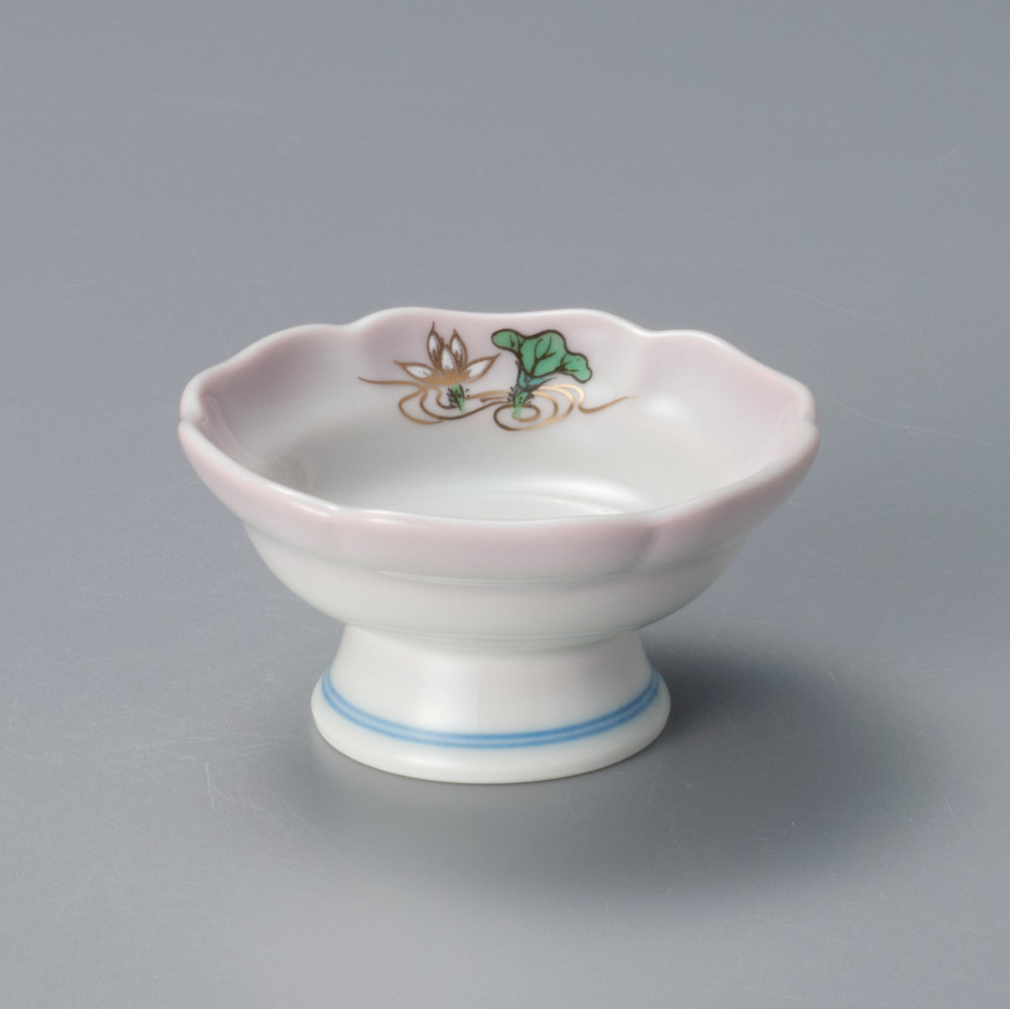 077-72　マロンぼかし後光蓮華珍味入れ