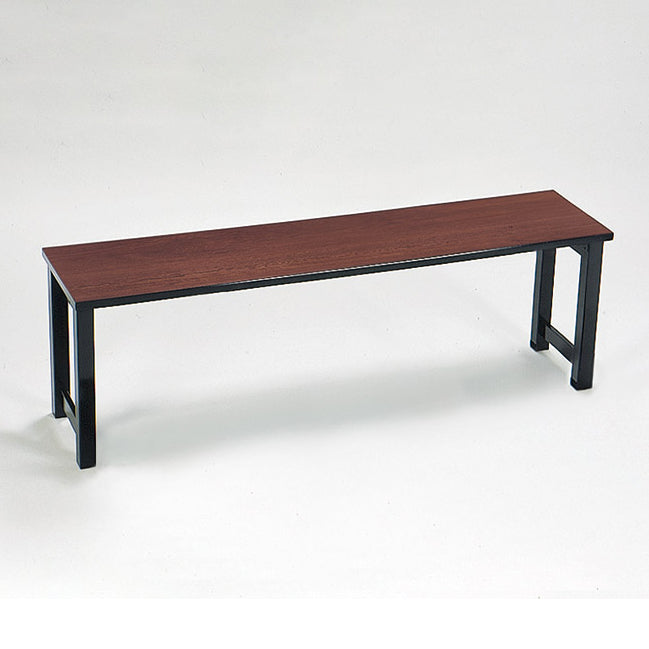 129-11042-01S　メラミンブラウン木目539指紋レス抗菌テーブルのみ　H型脚　幕板なし