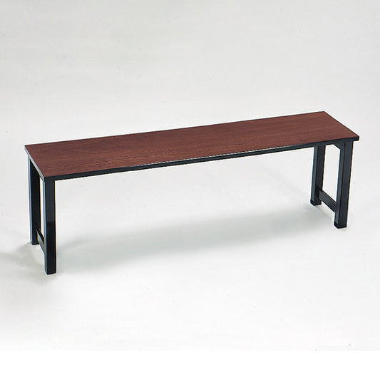 129-11042-01S　メラミンブラウン木目539指紋レス抗菌テーブルのみ　H型脚　幕板なし