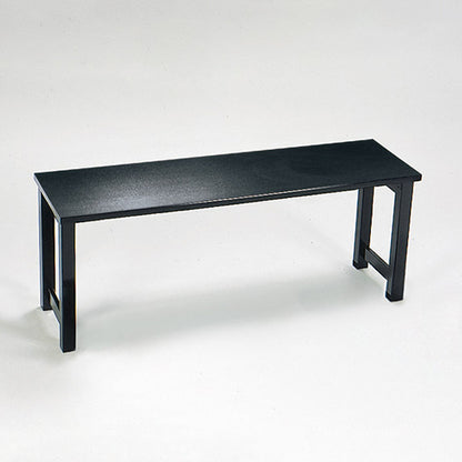 129-11092-20S　メラミン黒乾漆テーブルのみ　H型脚　幕板なし