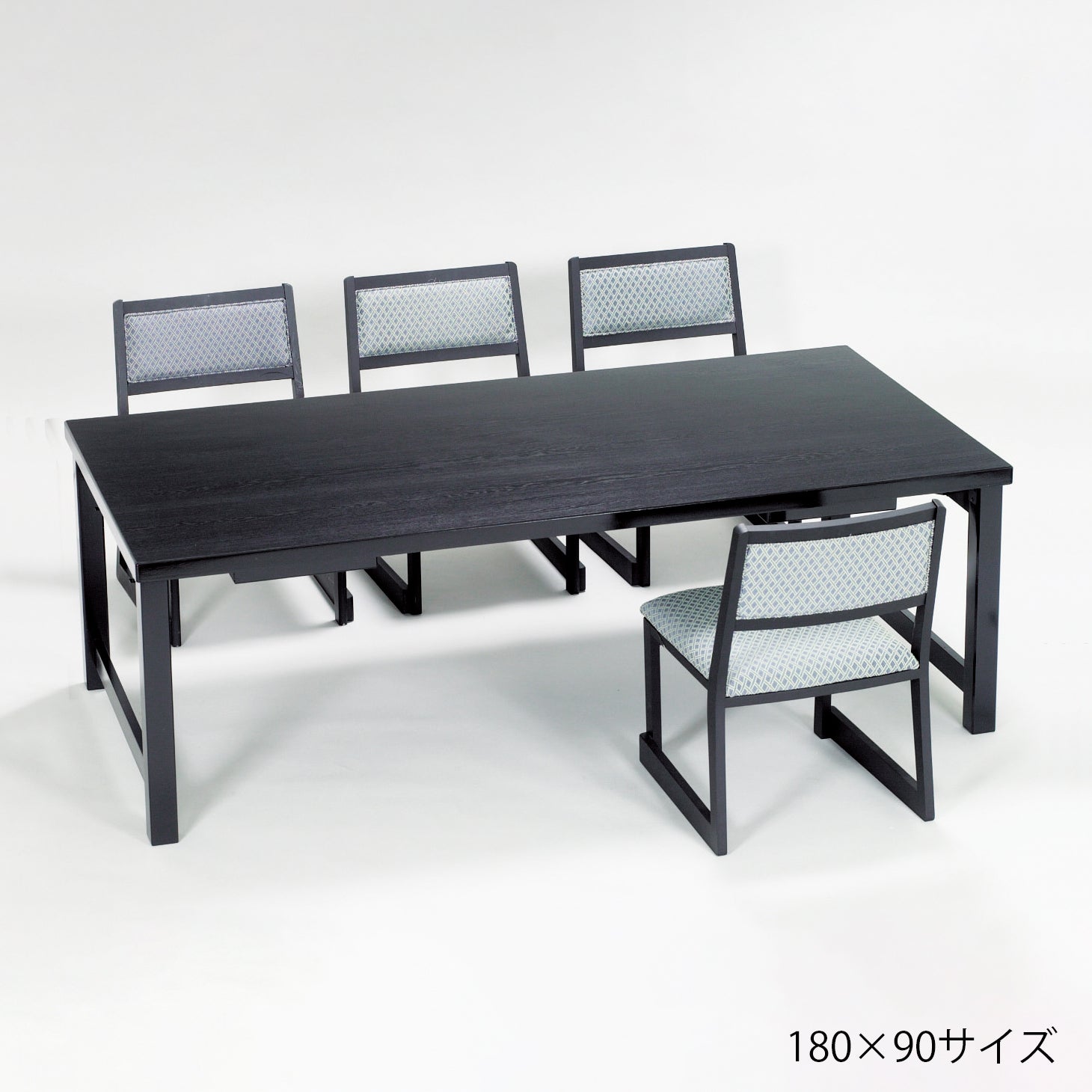 H型脚 テーブルのみ 幕板付 メラミン新黒木目 – TOTALウェブショップ