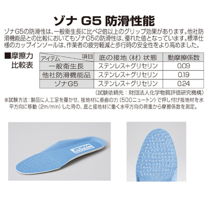 ゾナG5 白　長靴 (防滑仕様)
