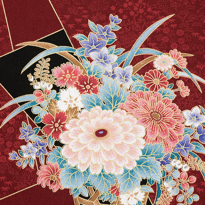 座布団カバー「三角花絵」