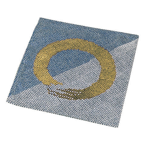 189-10065-01　座布団カバー「一筆丸」紺