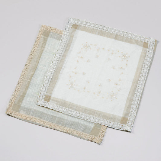 刺繍レース座布団カバー