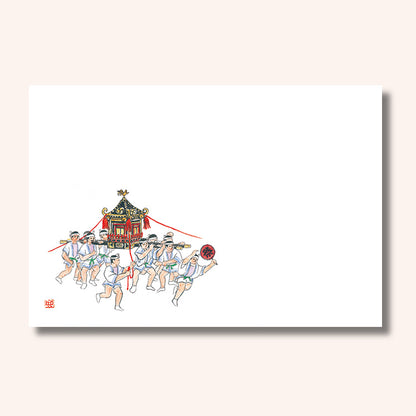 192-10128　尺3雲竜和紙マット　新神輿と祭(4〜10月)