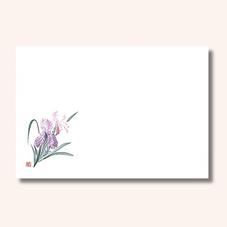 192-10130　尺3雲竜和紙マット　花菖蒲 (5・6月)
