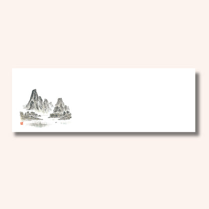 192-20111　箸置雲竜和紙マット　新山水画(オールシーズン)