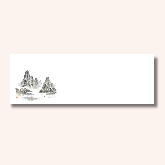192-20111　箸置雲竜和紙マット　新山水画(オールシーズン)
