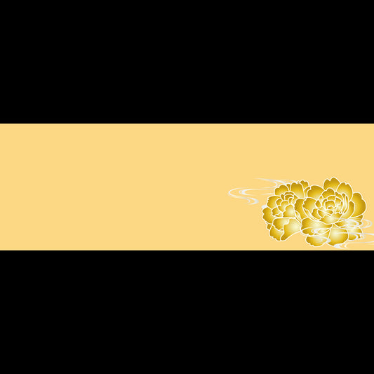 192-20157　箸置雲竜和紙マット　金牡丹銀雲