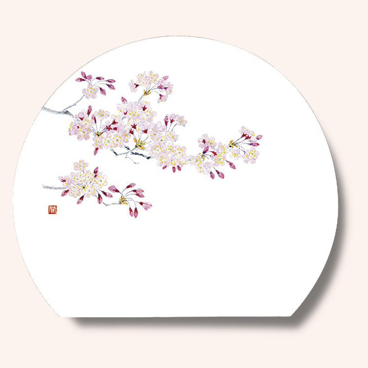 192-40018　半月尺3雲竜和紙マット　新桜(3・4月)