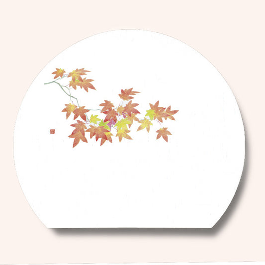 192-40031　半月尺3雲竜和紙マット　紅葉 (9・10月)