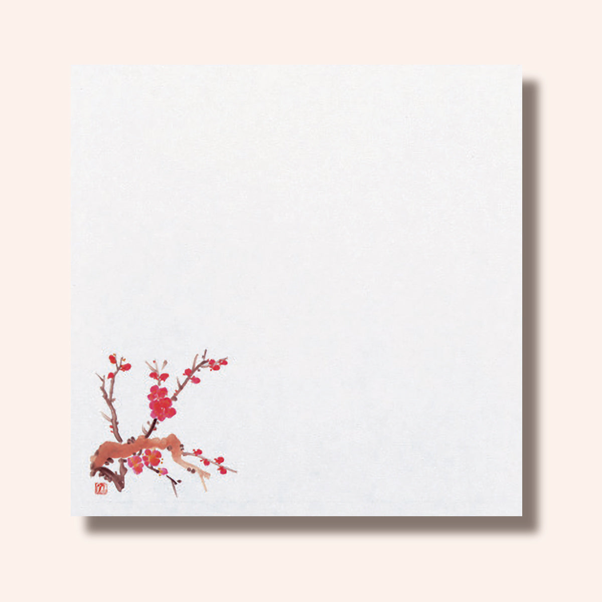 耐油天紙懐敷 紅梅 (1・2月)
