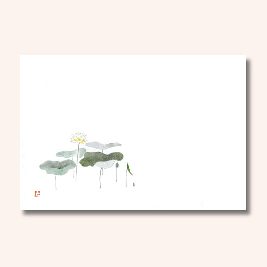 201-10072　38cm上質紙マット 蓮の花 (仏事用)