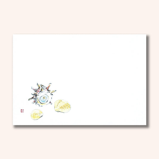 201-10075　38cm上質紙マット 貝(オールシーズン)