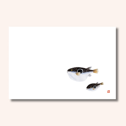 201-10077　38cm上質紙マット ふぐ(オールシーズン)