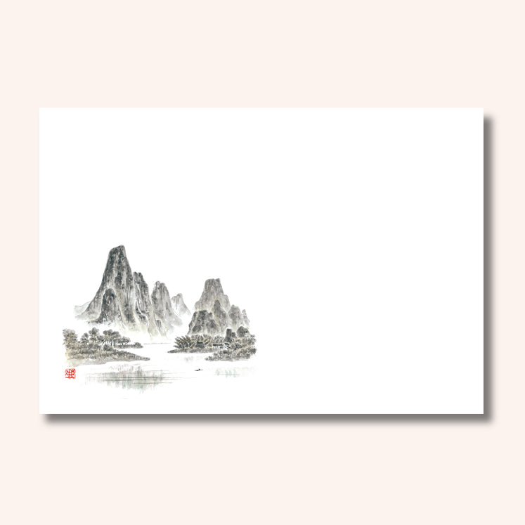 192-10016　尺3雲竜和紙マット　新山水画(オールシーズン)