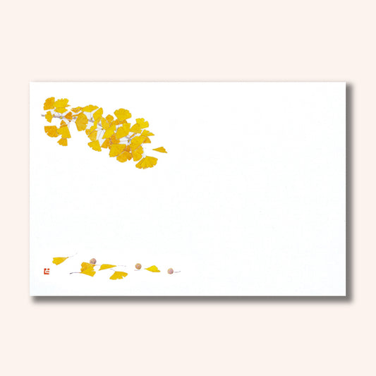 201-10236　38cm上質紙マット いちょう(10～12月)