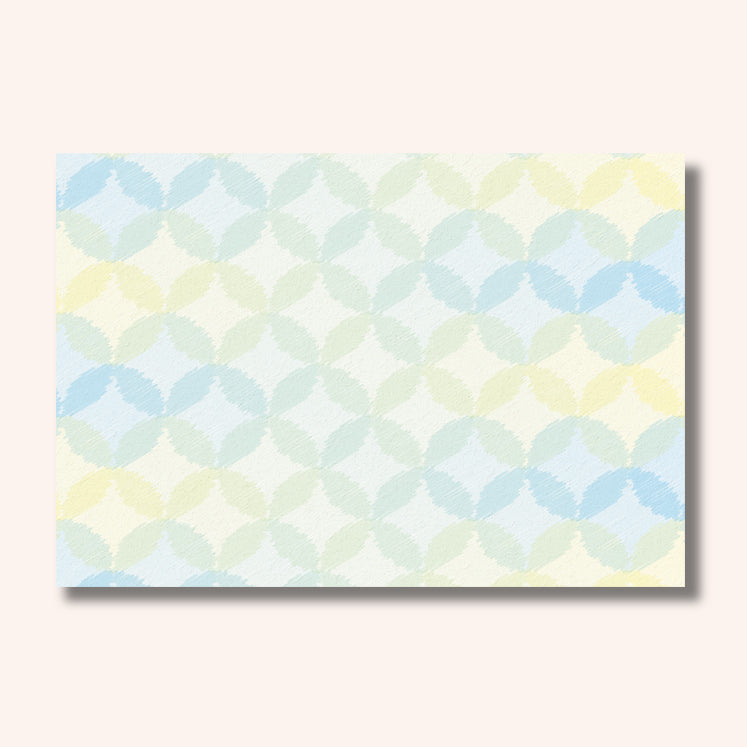 201-10274　38cm上質紙マット ブルー七宝紋