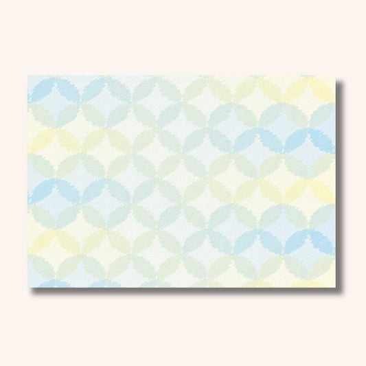 201-10274　38cm上質紙マット ブルー七宝紋