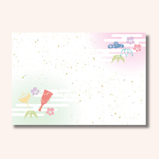 201-10290　38cm上質紙マット 金閣迎春