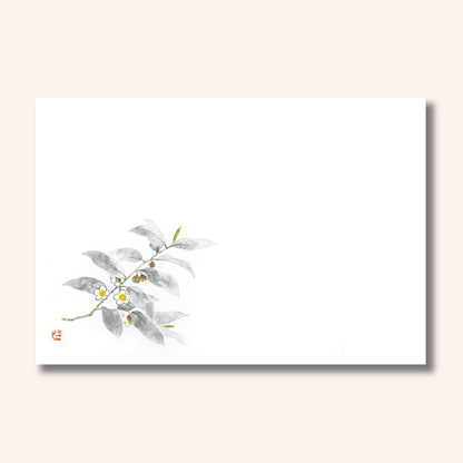 201-10301　38cm上質紙マット 茶の花 (5月)