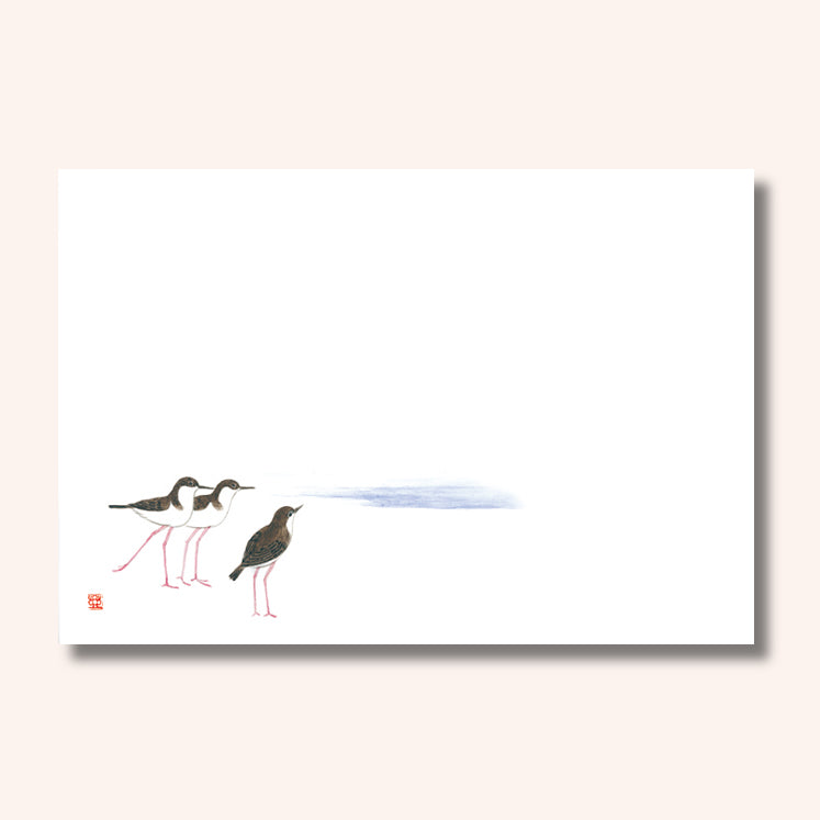 201-10305　38cm上質紙マット 千鳥 (6～8月)