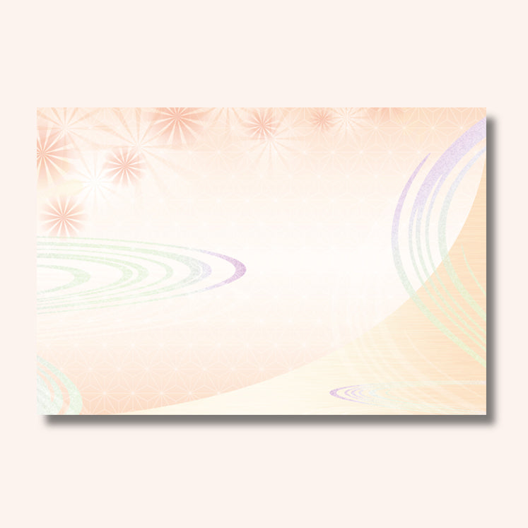 192-10150　尺3雲竜和紙マット　花流水一重梅色