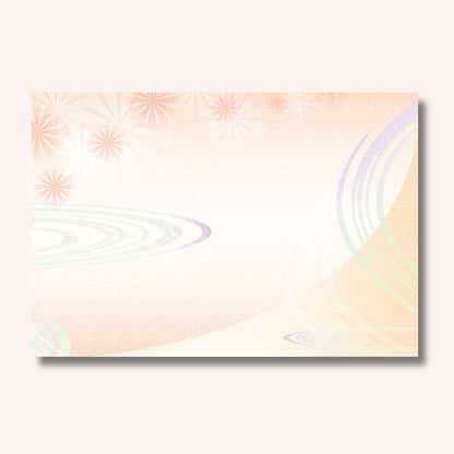 192-10150　尺3雲竜和紙マット　花流水一重梅色