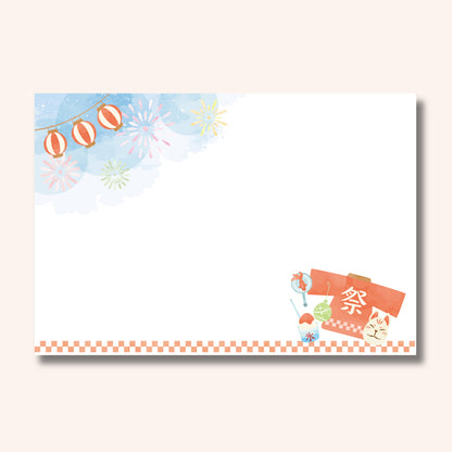 201-10326　38cm上質紙マット　夏祭り