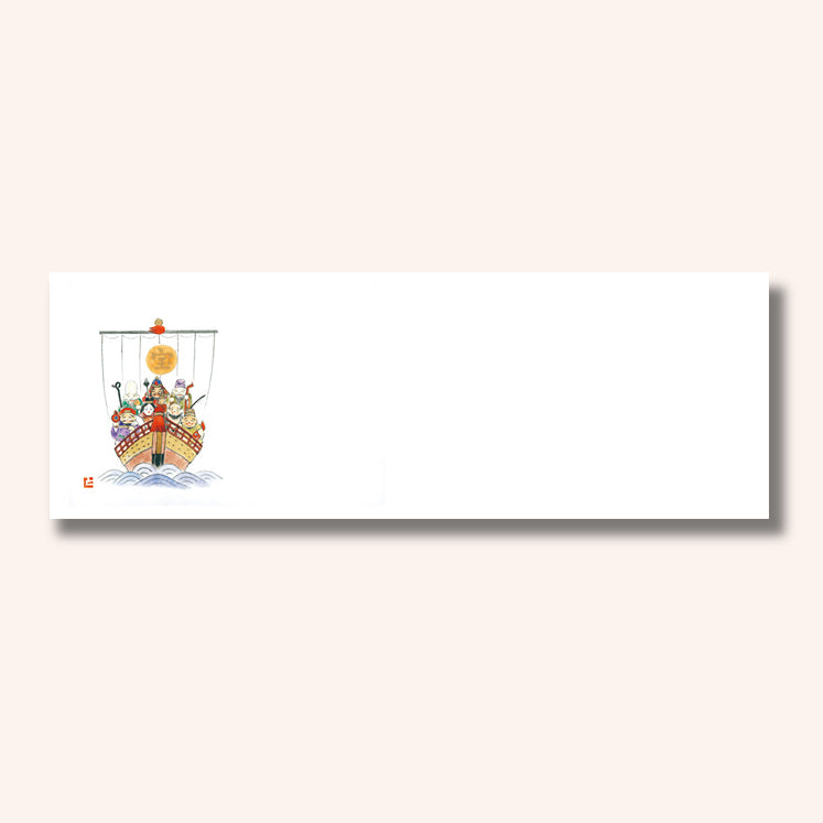 201-20014　上質紙13cm長角マット 七福神 (祝事用)