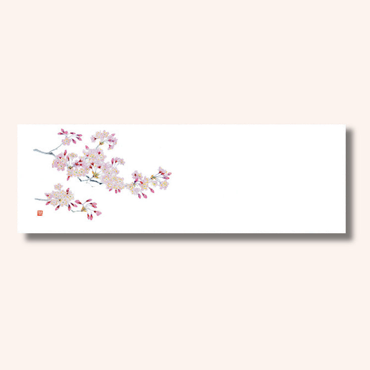 201-20067　上質紙13cm長角マット 桜(3・4月)
